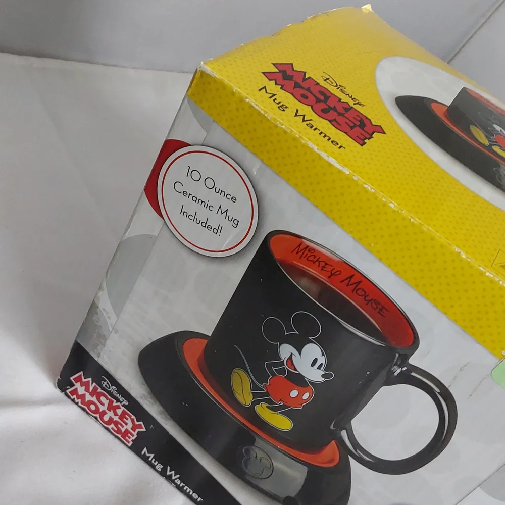 Disney Mickey Mouse Black‎ and Red Ceramic Mug with Warmer